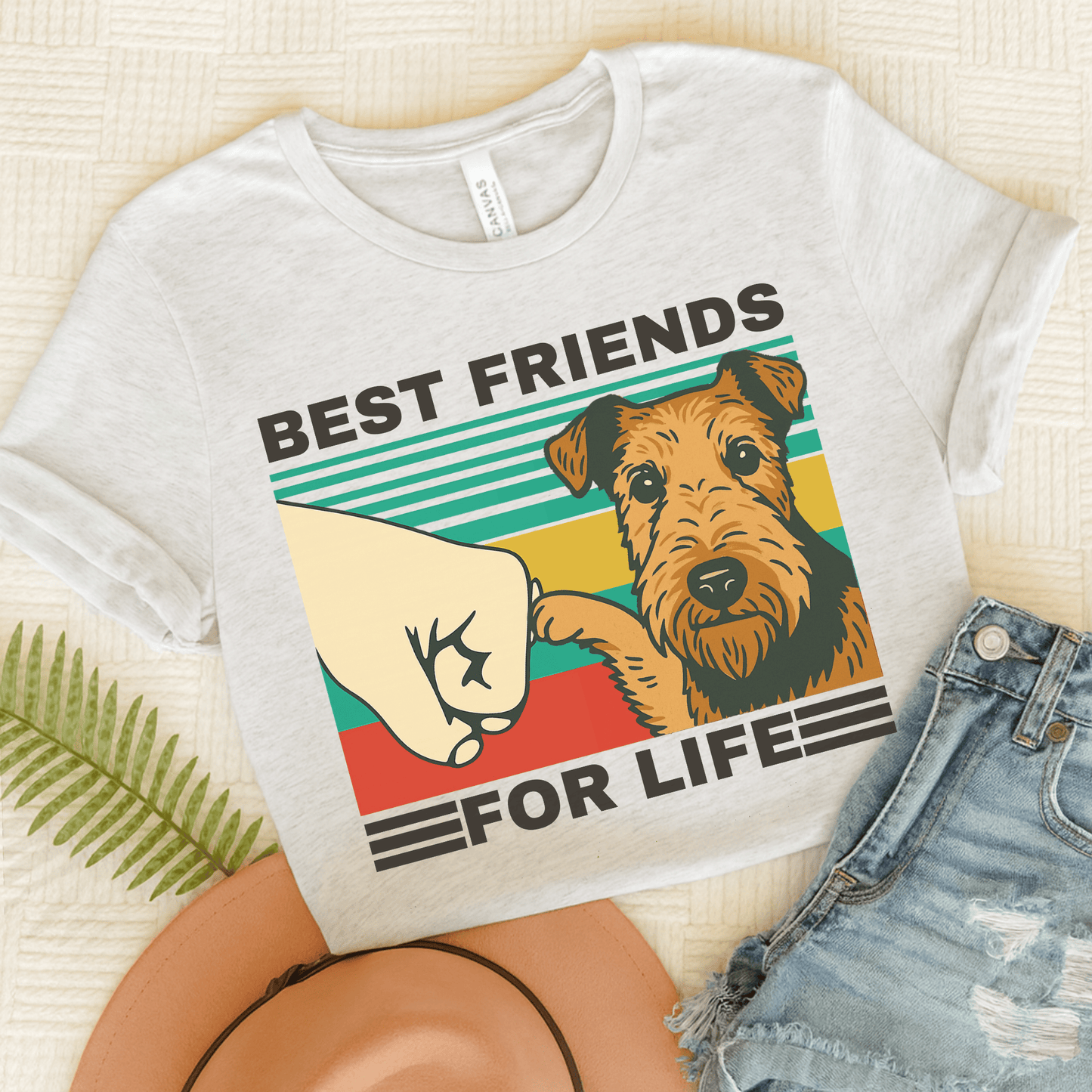 Airedale Terrier Bestie TShirt Ash