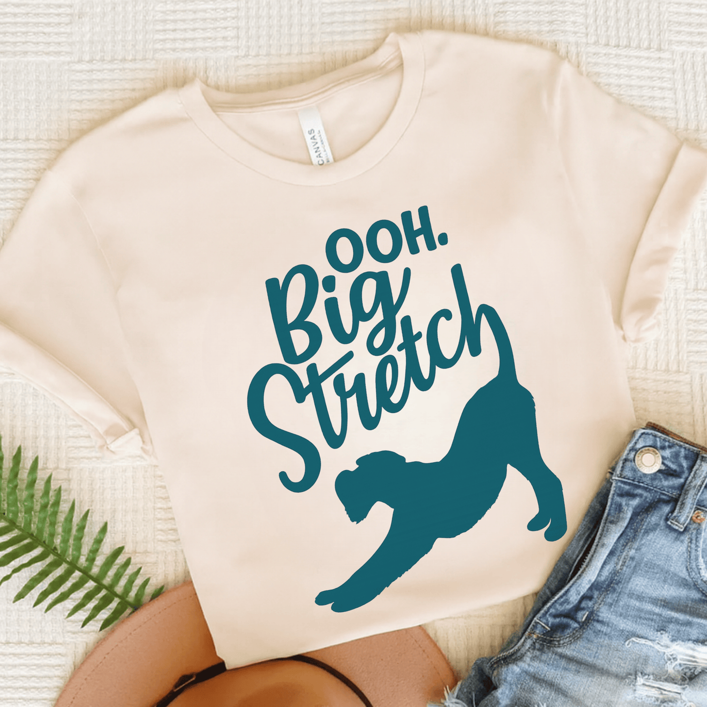 Airedale Terrier Big Stretch TShirt Natural