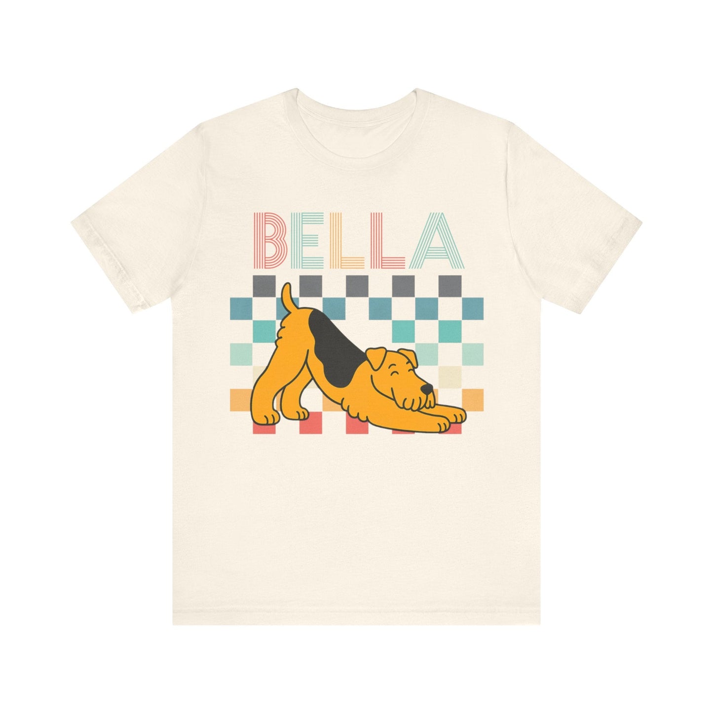 Airedale Terrier Checkered TShirt