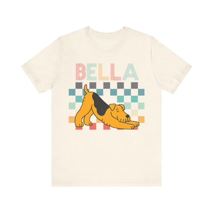 Airedale Terrier Checkered TShirt