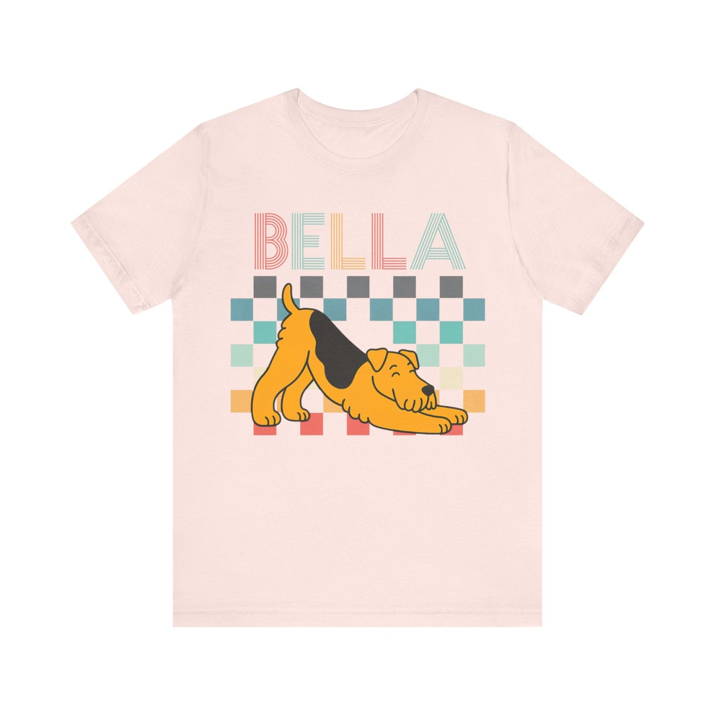 Airedale Terrier Checkered TShirt