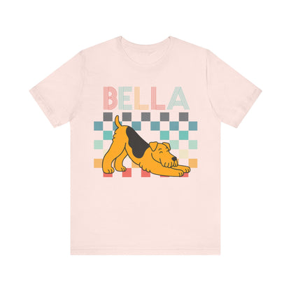 Airedale Terrier Checkered TShirt