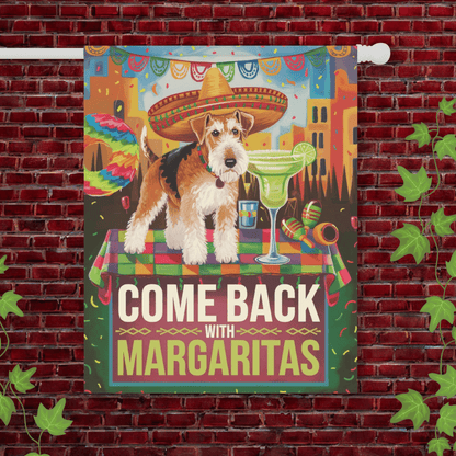 Printify Garden Flag 24.5'' × 32'' Airedale Terrier Cinco de Mayo Garden Flag