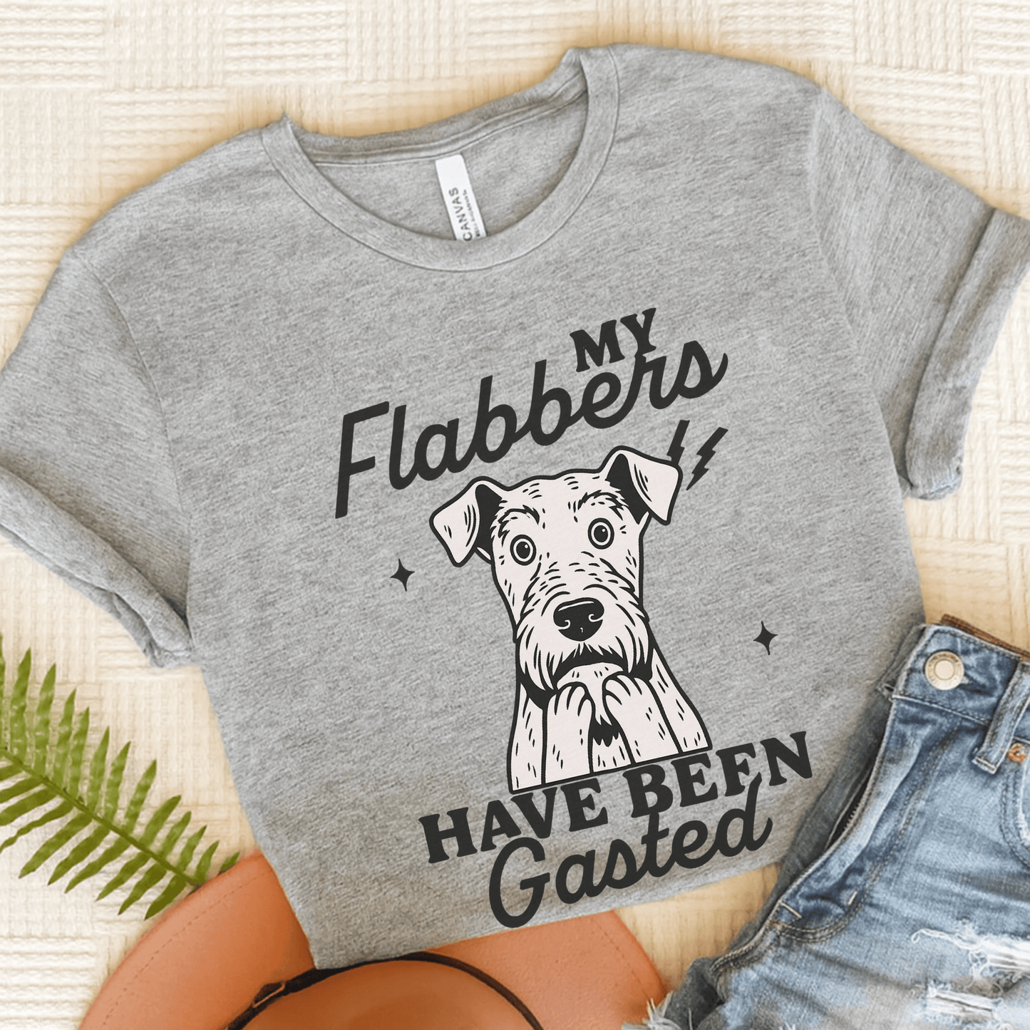 Airedale Terrier Flabbergasted Tshirt Athletic Heather