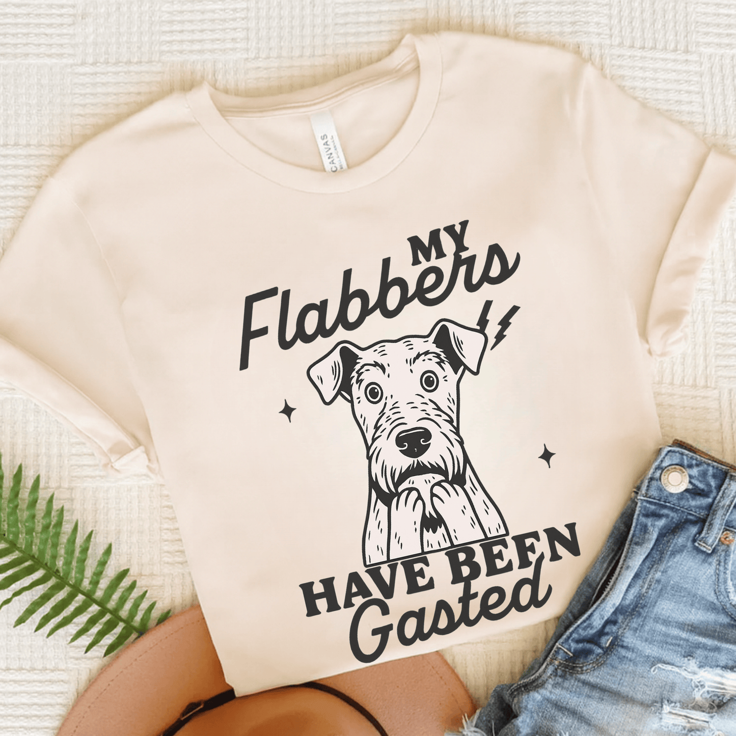 Airedale Terrier Flabbergasted Tshirt Natural