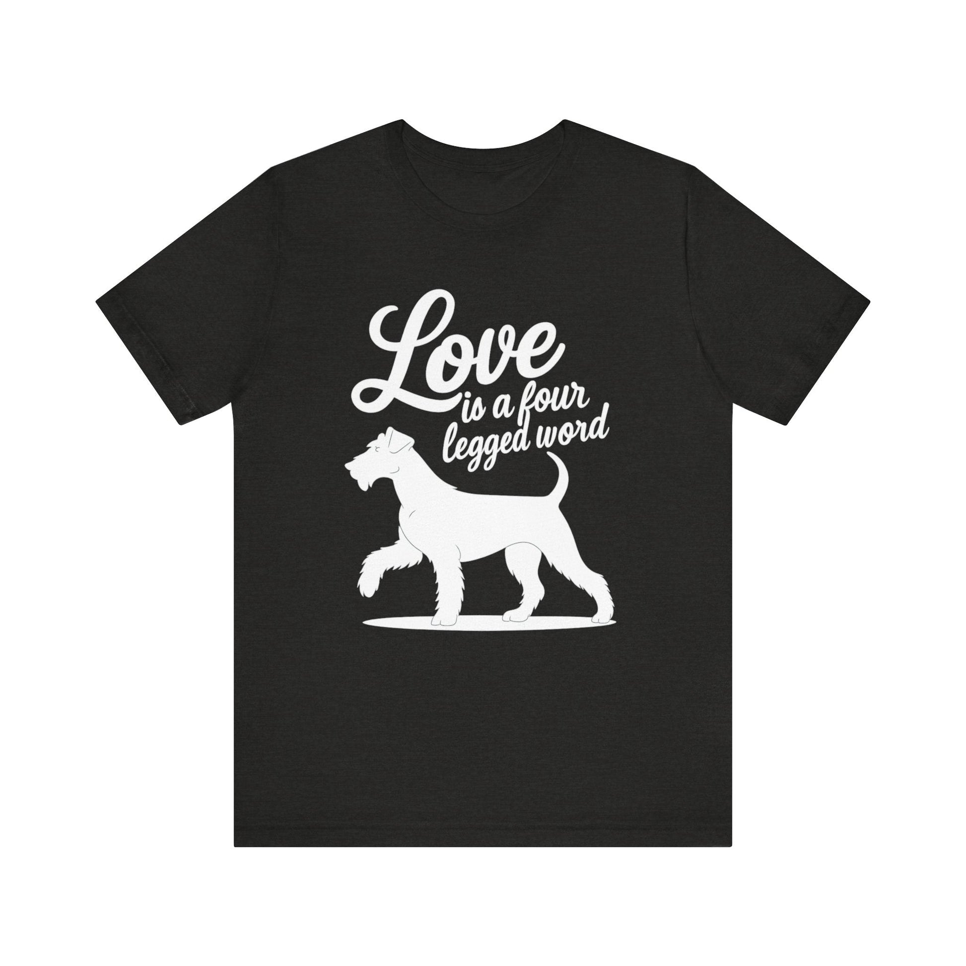 Airedale Terrier Four Legged Word TShirt