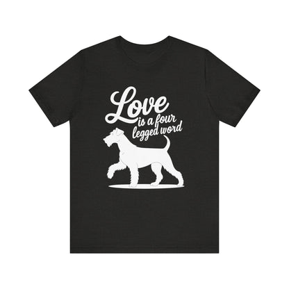 Airedale Terrier Four Legged Word TShirt