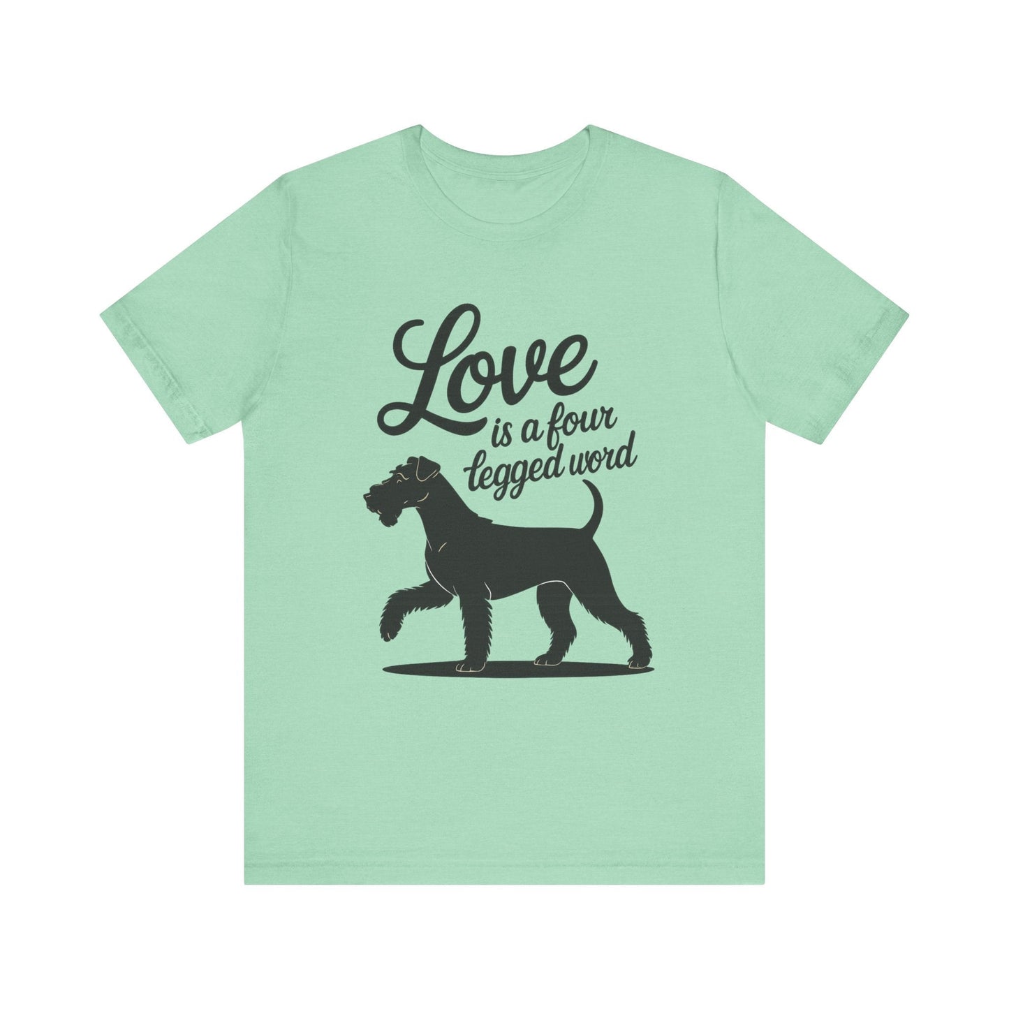 Airedale Terrier Four Legged Word TShirt