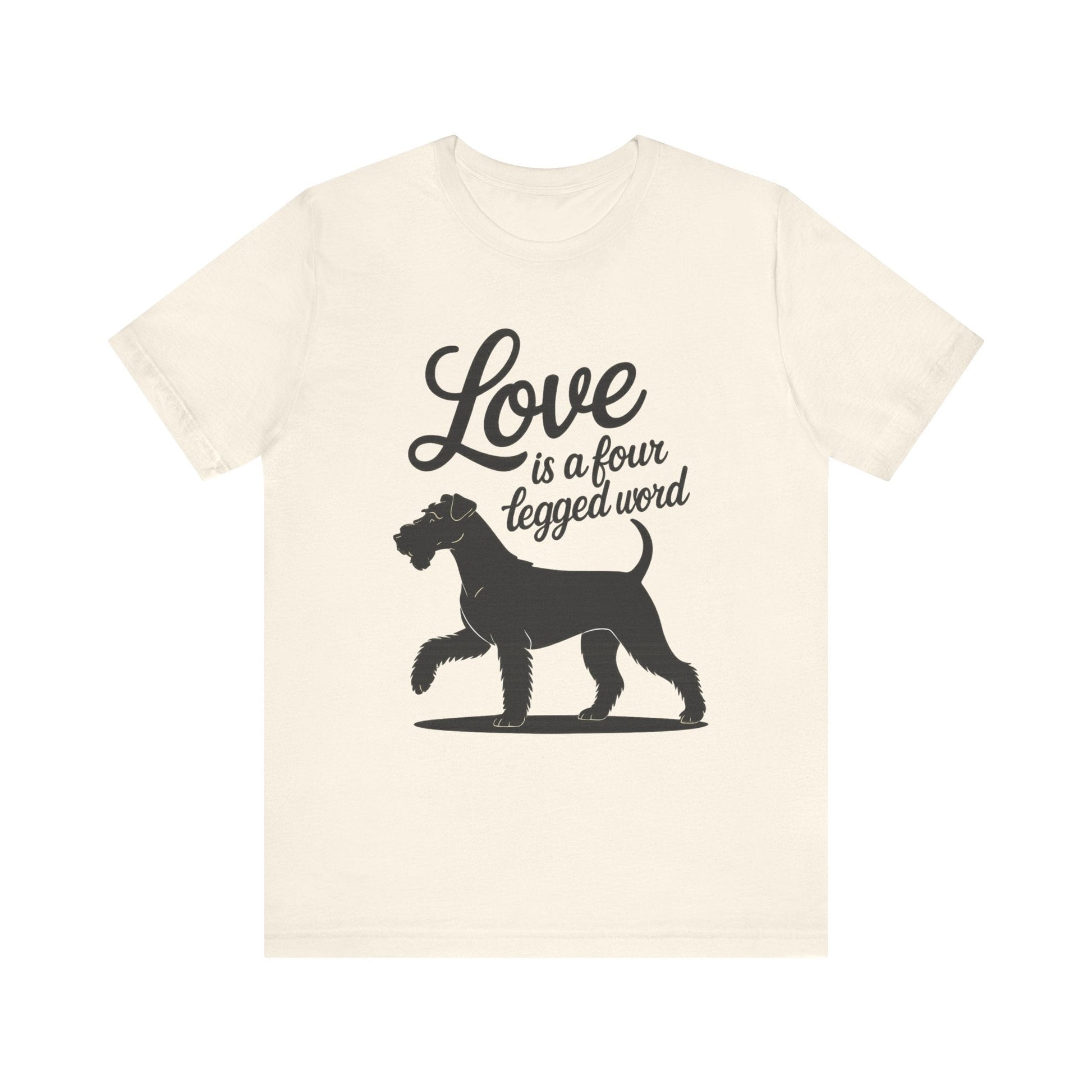Airedale Terrier Four Legged Word TShirt