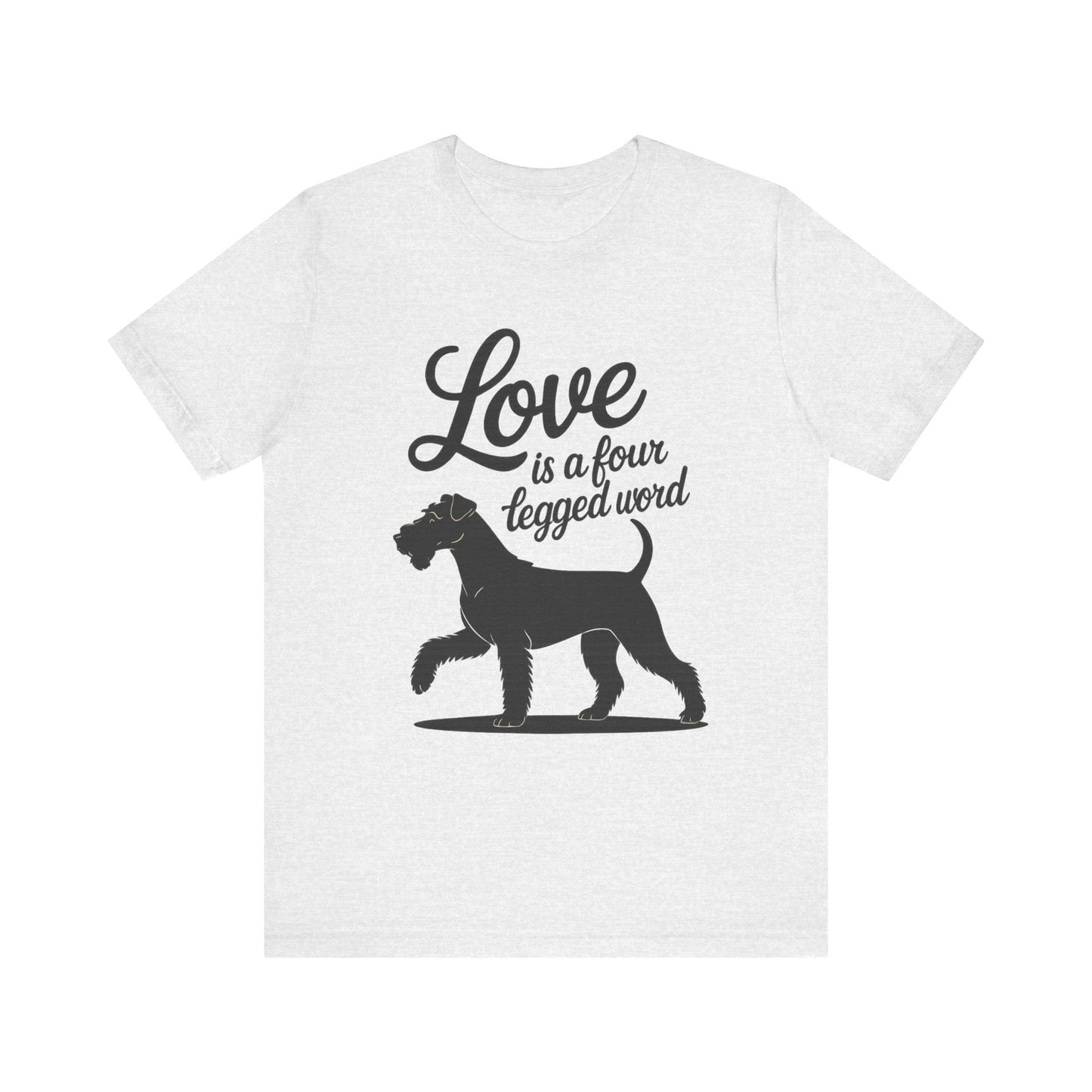 Airedale Terrier Four Legged Word TShirt
