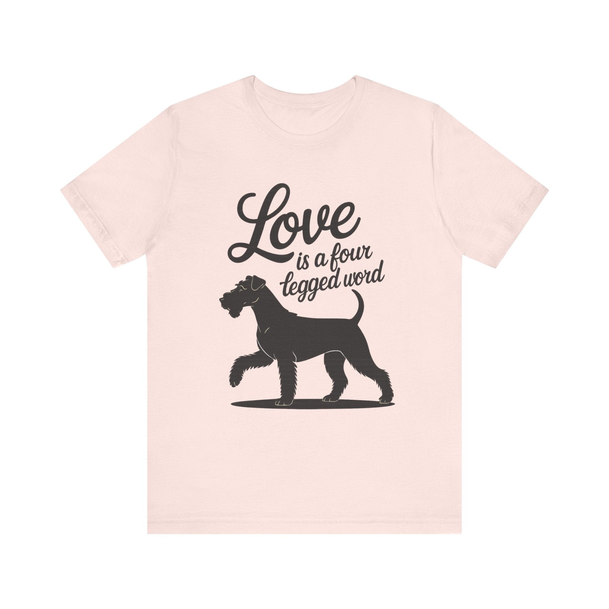 Airedale Terrier Four Legged Word TShirt