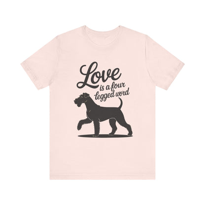 Airedale Terrier Four Legged Word TShirt