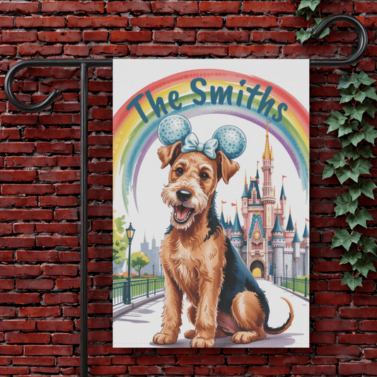 Printify Garden Flag 12'' × 18'' Airedale Terrier Magical Kingdom Garden Flag