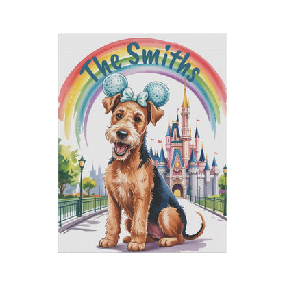 Printify Garden Flag Airedale Terrier Magical Kingdom Garden Flag