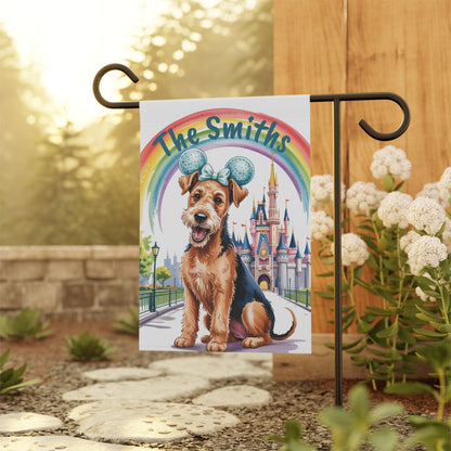 Printify Garden Flag Airedale Terrier Magical Kingdom Garden Flag