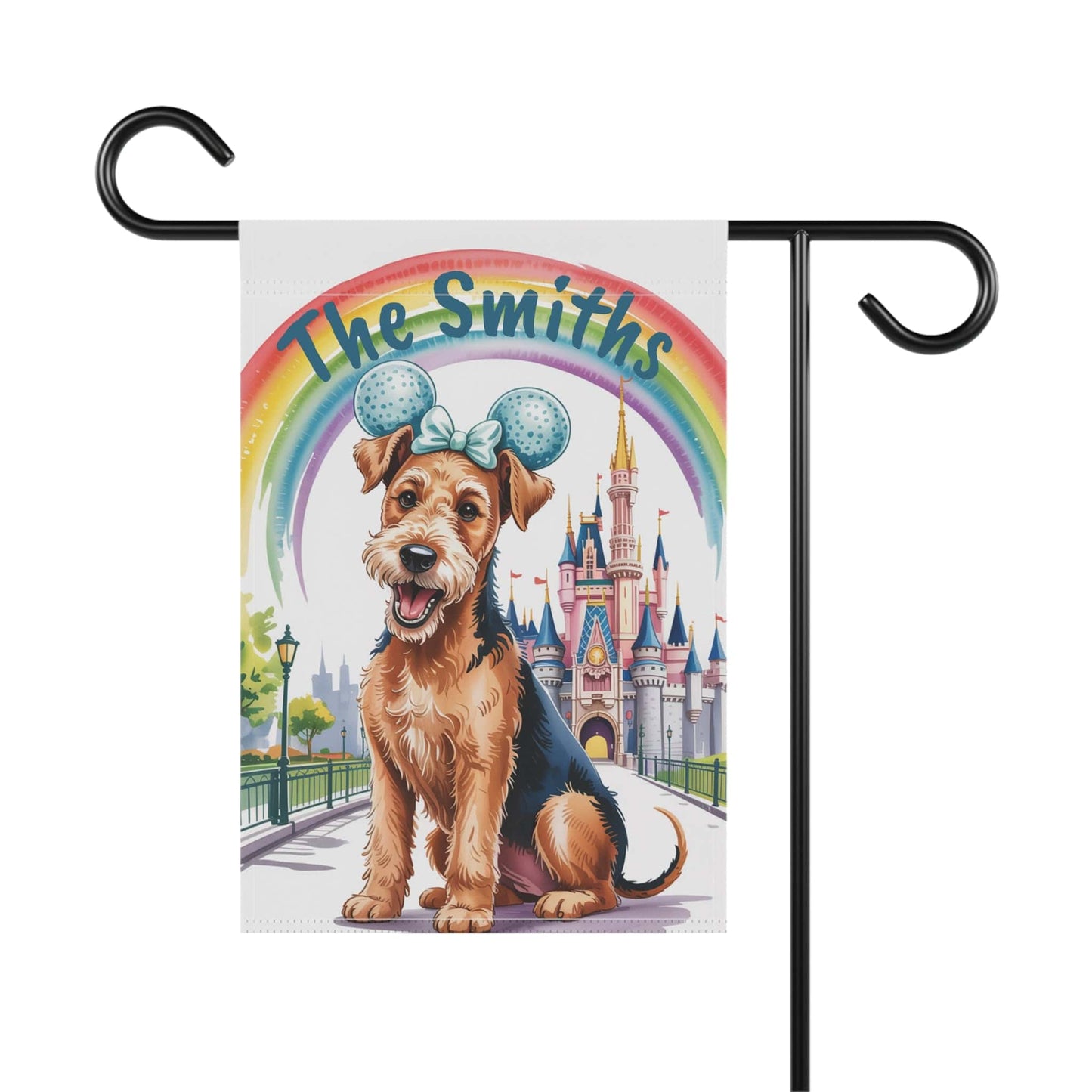 Printify Garden Flag Airedale Terrier Magical Kingdom Garden Flag