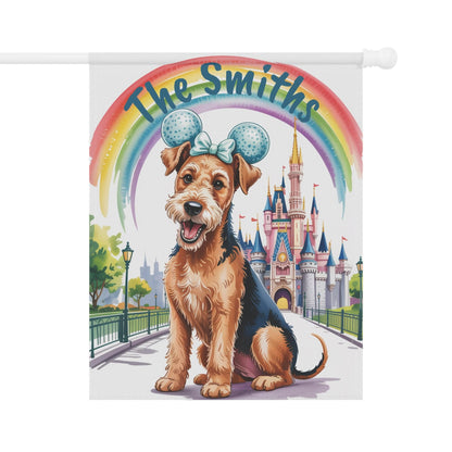 Printify Garden Flag Airedale Terrier Magical Kingdom Garden Flag