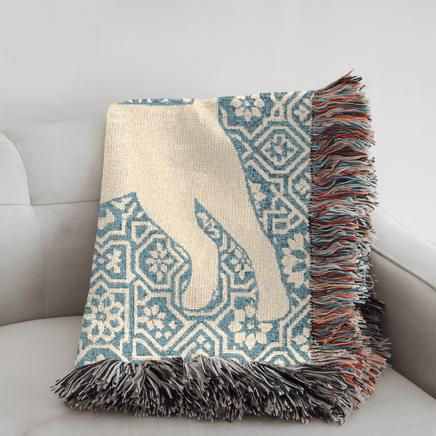 Printify Blanket Airedale Terrier Mosaic Tile Woven Blanket