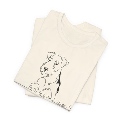 Airedale Terrier Name Single Line TShirt