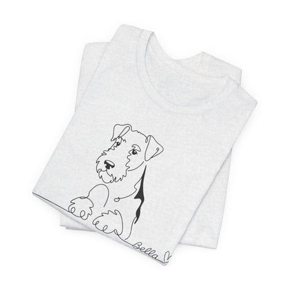 Airedale Terrier Name Single Line TShirt