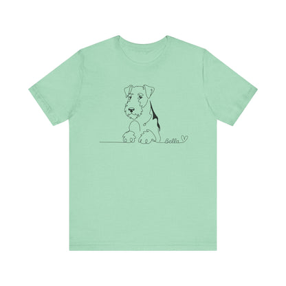 Airedale Terrier Name Single Line TShirt