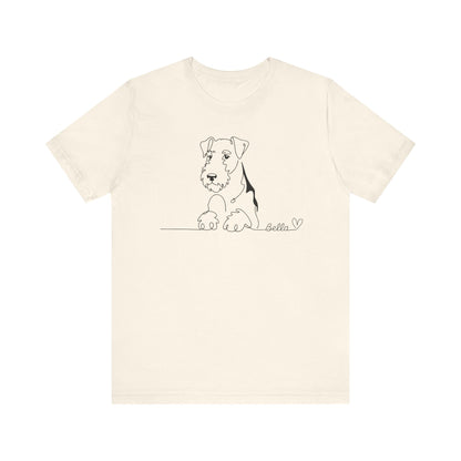 Airedale Terrier Name Single Line TShirt