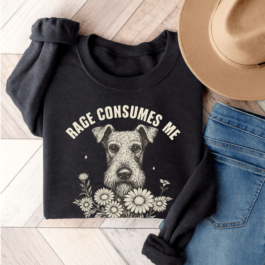 Airedale Terrier Rage Sweatshirt Dark Heather