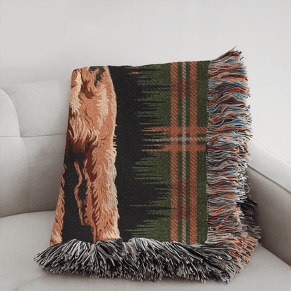 Printify Blanket Airedale Terrier Scottish Tartan Throw Blanket