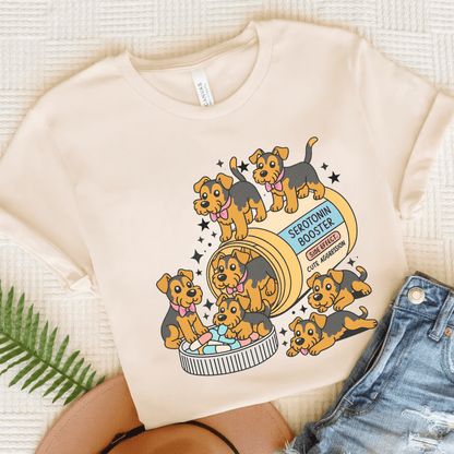 Airedale Terrier Serotonin Tshirt Natural