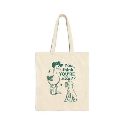Airedale Terrier Silly Goose Tote Bag