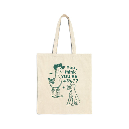 Airedale Terrier Silly Goose Tote Bag