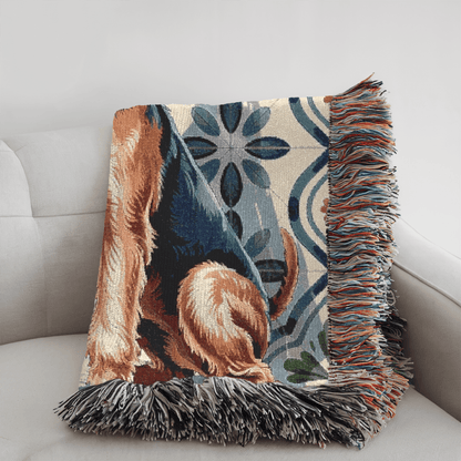 Printify Blanket Airedale Terrier Spanish Talavera Throw Blanket