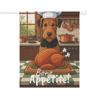 Printify Garden Flag Airedale Terrier Thanksgiving Garden Flag