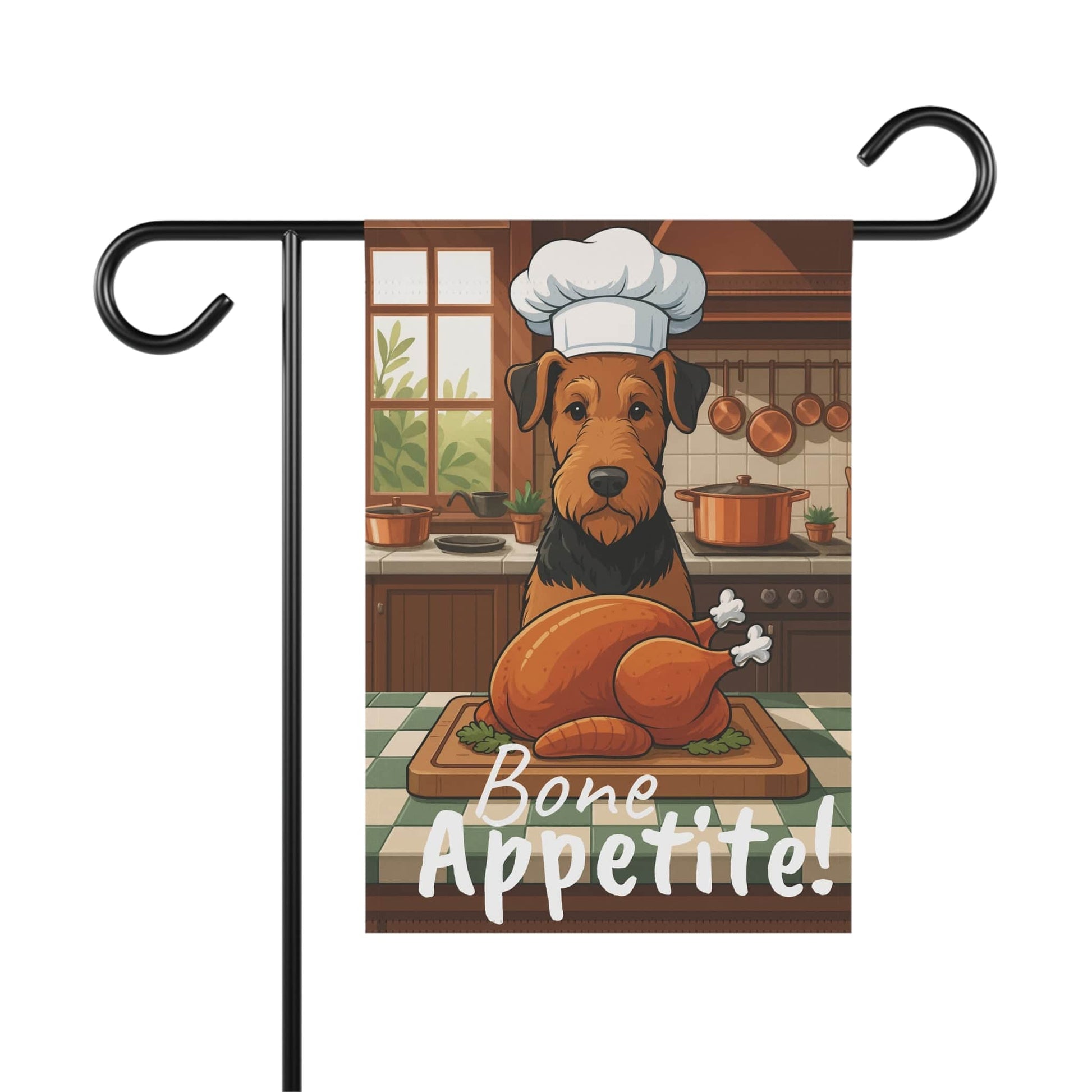 Printify Garden Flag Airedale Terrier Thanksgiving Garden Flag
