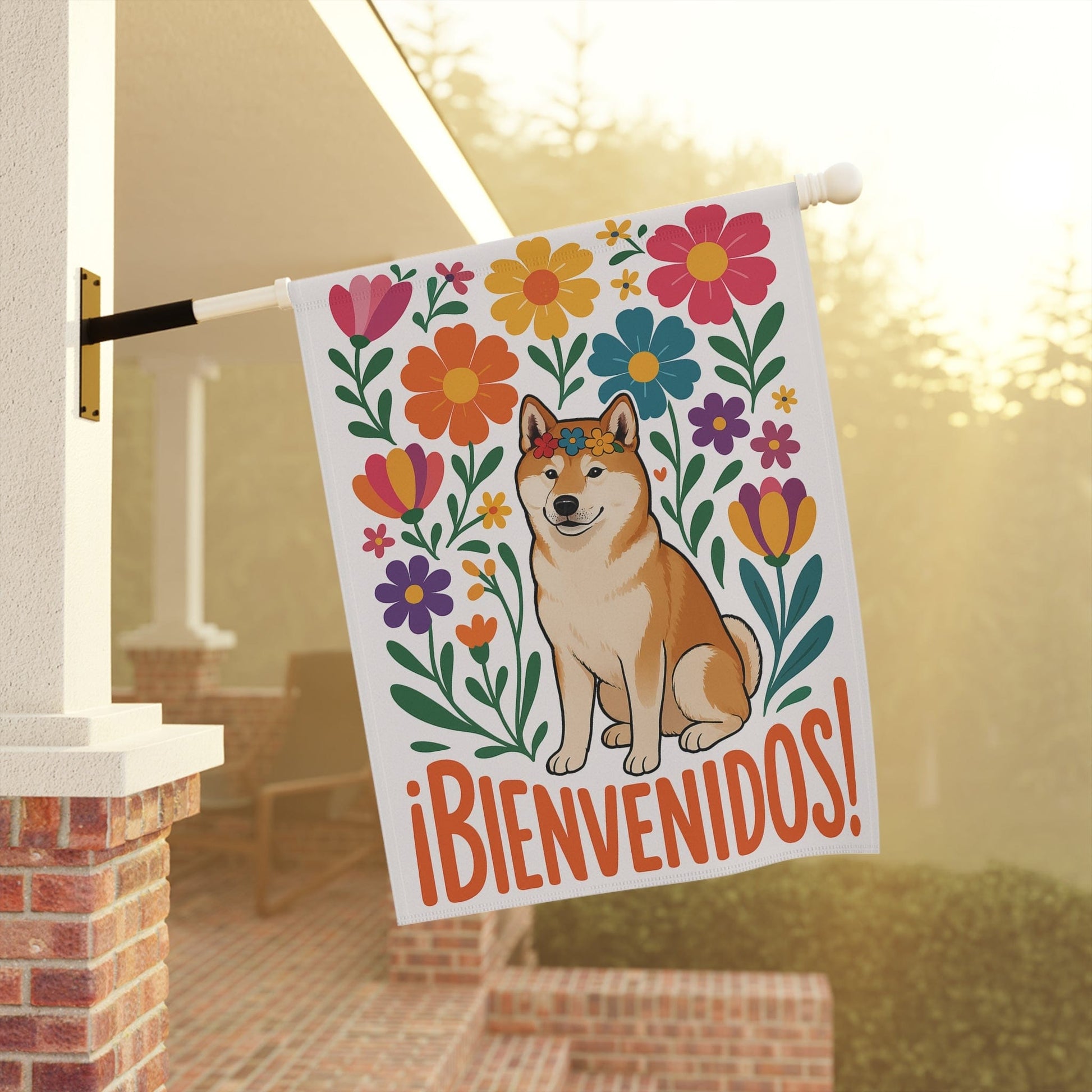 Printify Home Decor Akita Dog Garden Flag, Spanish Front Yard Decor, Outdoor Spring Decoration, Housewarming Welcome, New Home