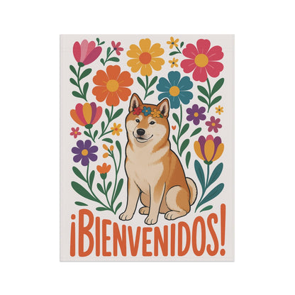 Printify Home Decor Akita Dog Garden Flag, Spanish Front Yard Decor, Outdoor Spring Decoration, Housewarming Welcome, New Home
