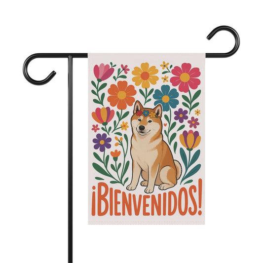 Printify Home Decor 12'' × 18'' Akita Dog Garden Flag, Spanish Front Yard Decor, Outdoor Spring Decoration, Housewarming Welcome, New Home