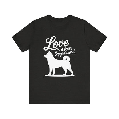 Printify T-Shirt Akita Four Legged Word TShirt