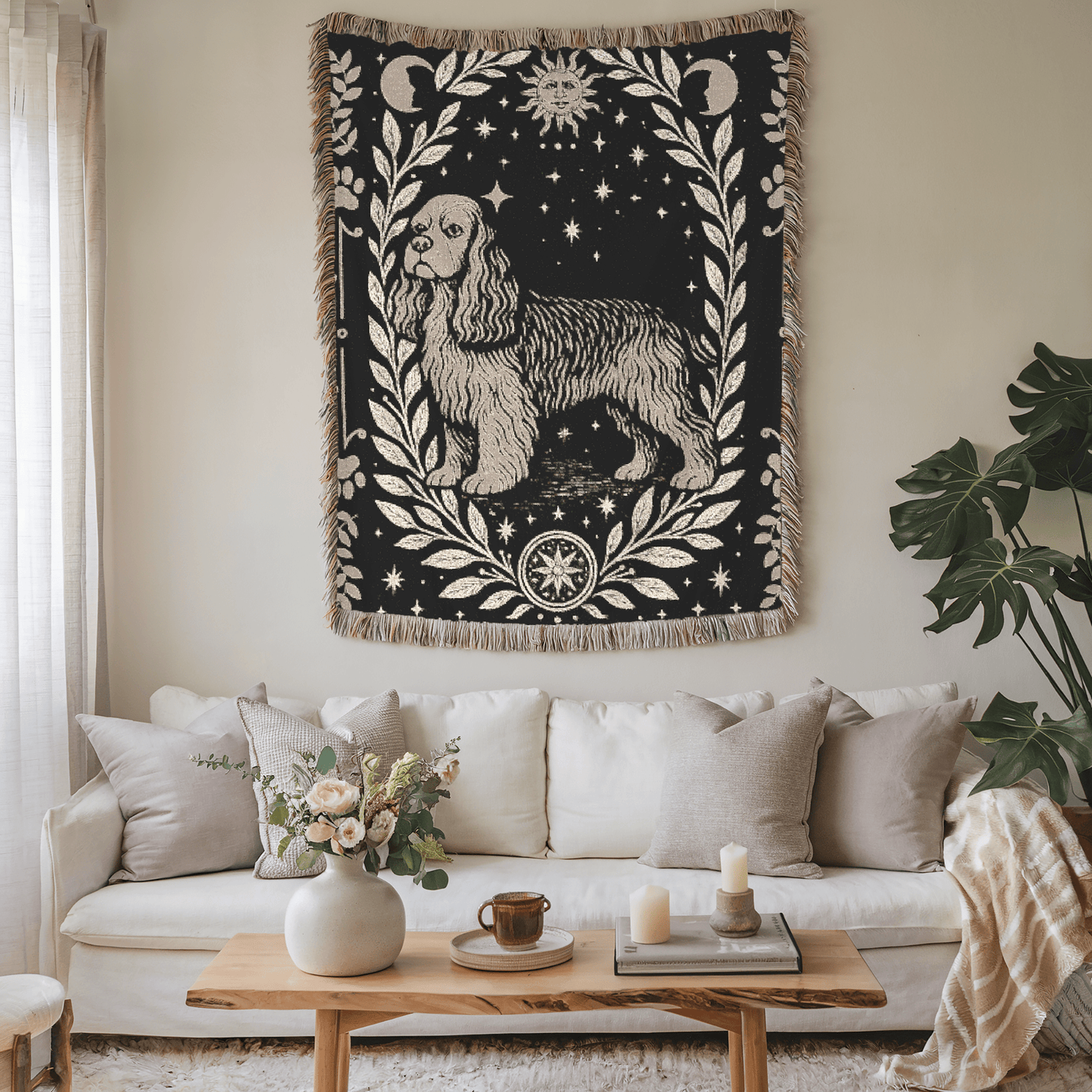 Printify Blanket American Cocker Spaniel Celestial Woven Blanket