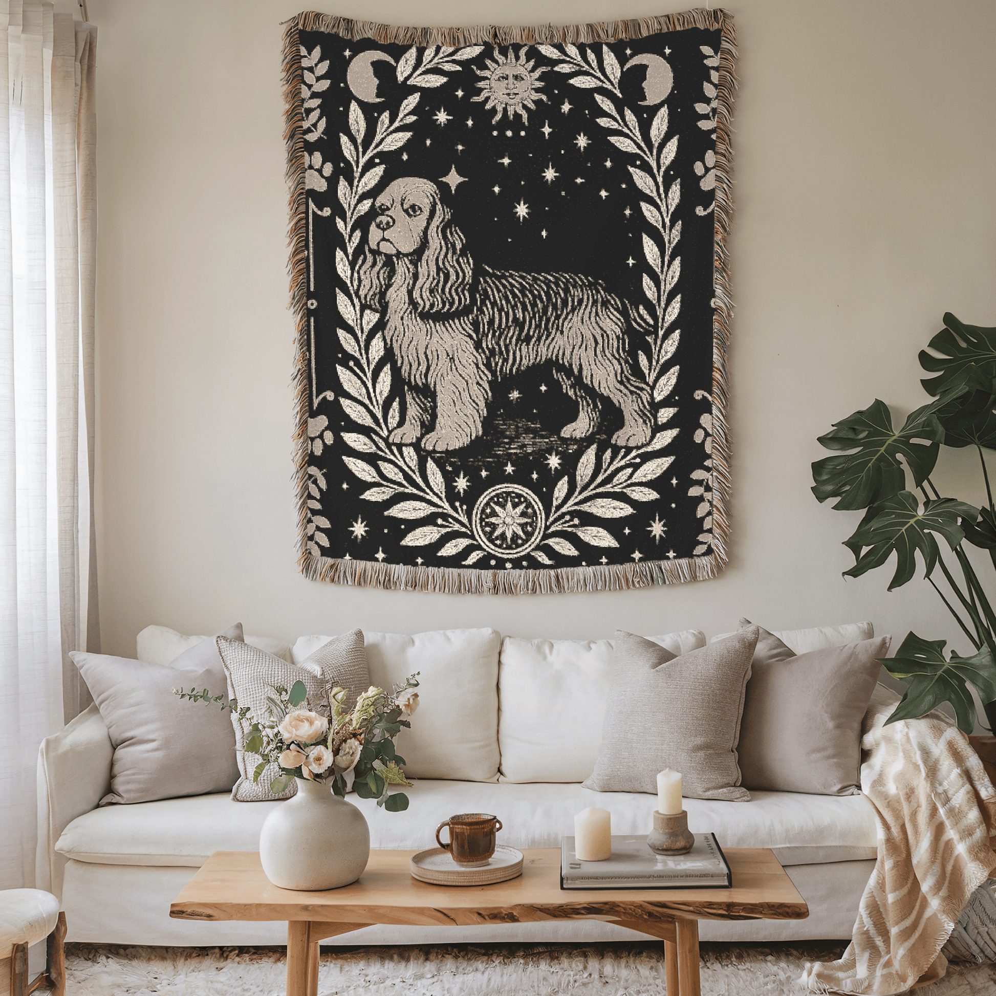 Printify Blanket American Cocker Spaniel Celestial Woven Blanket