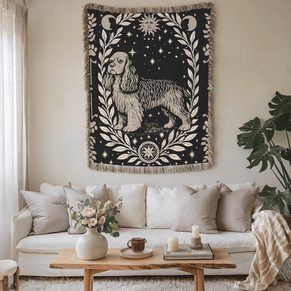 Printify Blanket American Cocker Spaniel Celestial Woven Blanket