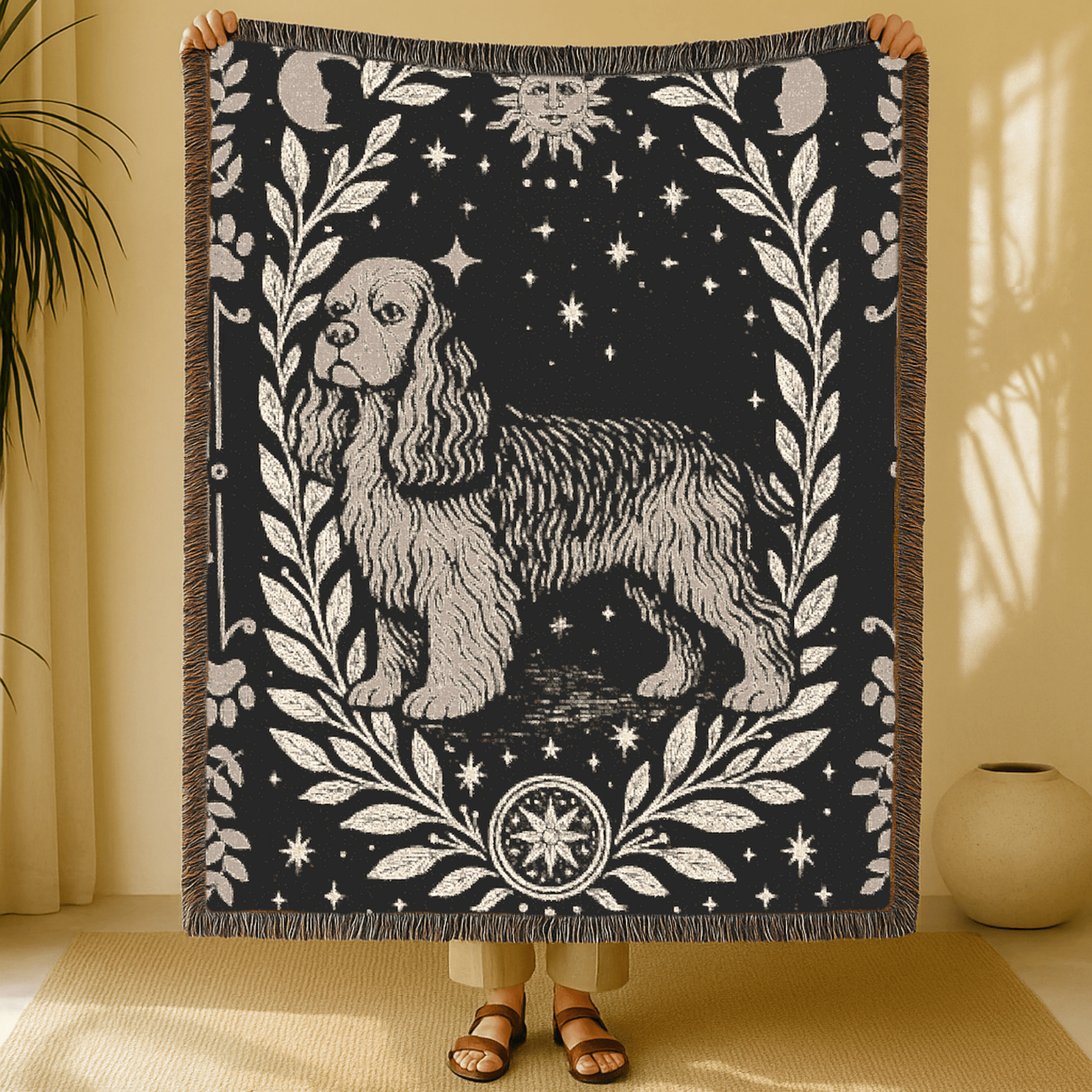Printify Blanket American Cocker Spaniel Celestial Woven Blanket