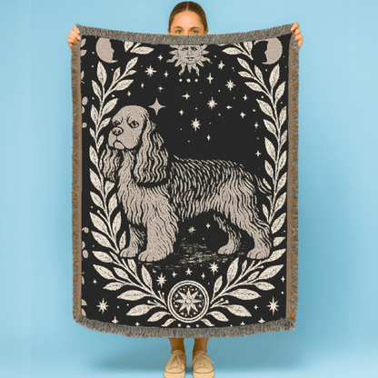 Printify Blanket American Cocker Spaniel Celestial Woven Blanket