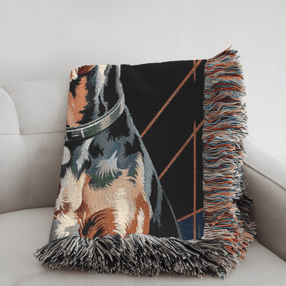 Printify Home Decor Art Deco Pet Woven Blanket, Airedale Terrier Dog Throw Housewarming, Fun Home Accent