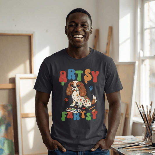 Personalized Artsy Fartsy Cavalier Unisex Tshirt