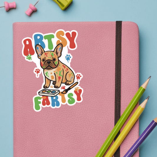 Artsy Fartsy Fawn French Bulldog Sticker