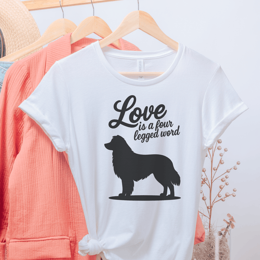Printify T-Shirt White / S Australian Shepherd Four Legged Word TShirt
