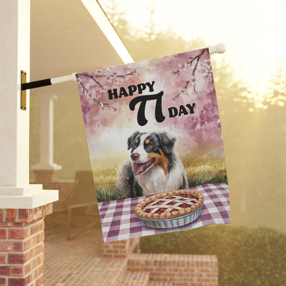 Printify Home Decor Australian Shepherd Pi Day Yard Flag Day, Home Decorative Garden, Funny Dog Lovers Outside Decor, Spring Outdoor