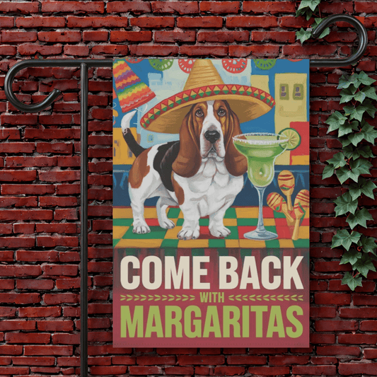 Printify Garden Flag Basset Hound Cinco De Mayo Garden Flag