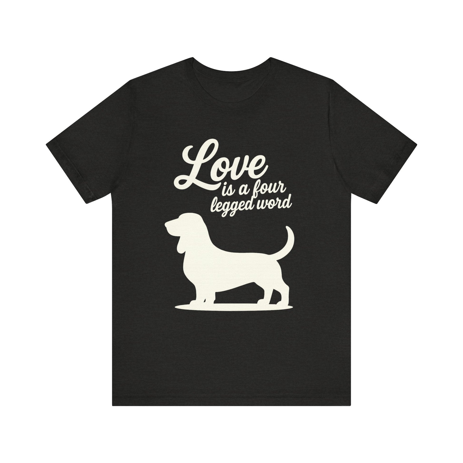 Printify T-Shirt Basset Hound Four Legged Word TShirt